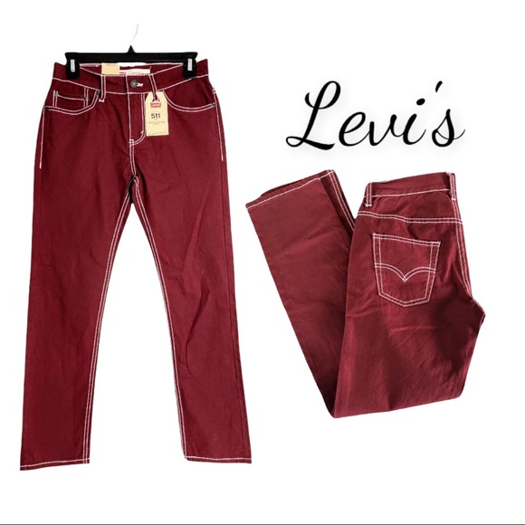 NWT MAROON 511 SLIM STRETCH - SLIM FROM HIP TO ANKLE - Picture 1 of 13